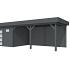 Vuren Topvision Kievit, 400 x 300 en luifel 500 cm, antraciet gespoten.