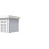 Vuren Topvision Kolibri, 250 x 250 cm, wanden lichtgrijs en basis wit.