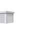 Vuren Topvision Kolibri, 250 x 250 cm, wanden wit en basis lichtgrijs.