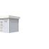 Vuren Topvision Kuifmees, 250 x 250 cm, wanden lichtgrijs en basis wit.