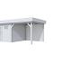 Vuren Topvision Tapuit, 300 x 300 en luifel 300 cm, lichtgrijs gespoten.