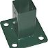 Bodemplaat rechthoek Antraciet 10x10 cm tbv paal 220 cm en 260 cm