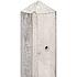 T-paal wit/grijs glad met diamantkop 10x10x280 cm