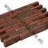 Gebakken Dikformaat getrommeld Oud Huizen 20x6.5x8.5 cm