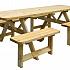 Picknicktafel Family, bladmaat 70 x 240 cm, groen geïmpregneerd.