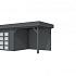 Vuren Topvision Bonte Specht, 300 x 250 en luifel 300 cm, antraciet gespoten.