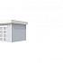 Vuren Topvision Bosuil, 300 x 300 cm, wanden lichtgrijs en basis wit.