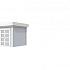 Vuren Topvision Kolibri, 250 x 250 cm, wanden lichtgrijs en basis wit.
