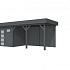 Vuren Topvision Kuifmees, 250 x 250 en luifel 400 cm, antraciet gespoten.