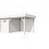 Vuren Topvision Tapuit, 300 x 300 en luifel 300 cm, wit gespoten.