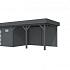 Vuren Topvision Tapuit, 300 x 300 en luifel 400 cm, antraciet gespoten.
