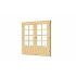 Dubbele deur+kozijn dubbel glas DL7 Sponningmaat: B159xH188cm