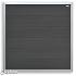 558 WPC Fortescherm Antraciet met Aluminium kader 180x180cm