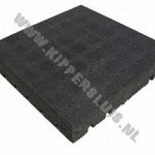 Rubbertegel zwart 100x100x4,5cm/ valhoogte 1.5m