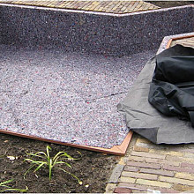 Veiligheidsvlies/ beschermdoek 350gram- 2m¹ breed