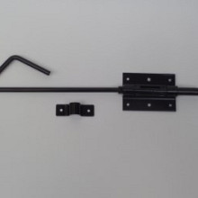 Staartgrendel zwart gepoedercoat 40 mm - overloop 65mm