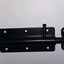 Plaatgrendel zwart gepoedercoat ( plaat 120x50x2 mm )