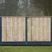 Betonschutting Rotsmotief antraciet 150 cm hoog