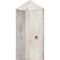 T-paal wit/grijs glad met diamantkop 10x10x280 cm