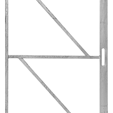 IJzeren Deurframe met Slotkastuitsparing 100 CM met 3 ogen verzinkt 200 CM HOOG/horizontaal verwerking TD