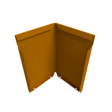 Kant-en-klare hoek Flexline 400 Weervast Corten incl. vebindingsset