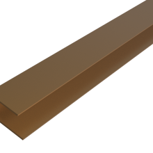 WEO35-60 Alu Cladding F-profiel Teak 6,5x8x300 cm