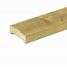 Afdeklatten (geïmpregneerd) Piramide 3.5x8.5x180cm (3 planks tussenruimte)