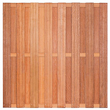 Tuinscherm hardhout 18 planks Bronkhorst 180x180cm