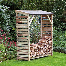 Openhaardhoutberging  B180xD50xH180 cm