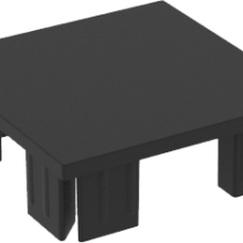 Boston pvc paalkap 75*75mm RAL9005