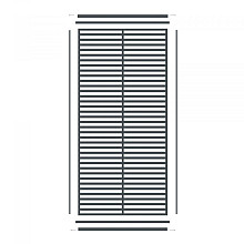 Boston Decopaneel Paxos verticaal 88x182cm dikte 2 mm RAL7016 (1009)