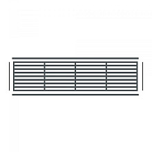 Boston Decopaneel Paxos horizontaal 45x175 cm dikte 2 mm RAL7016 (1008)