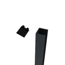 Boston Aluminium Muurprofiel 2.8x2.4x185 cm RAL7016 + 12 schroeven