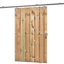 Schuifdeur Groen Geïmpregneerd Grenen 130x195 cm