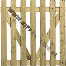 Vuren Deur Relief Rond 100x100 cm