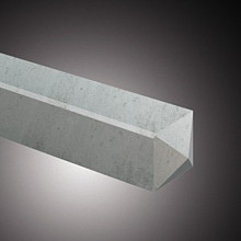 Hoekpaal Wit/ Grijs glad met diamantkop 10x10x190 cm