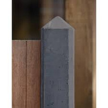 Hoekpaal Antraciet glad met diamantkop 10x10x280 cm