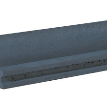 Betonpaal Rotsmotief Eindpaal antraciet 10x10x280 cm tbv scherm 130 cm